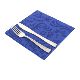 Airlaid Servetten "Damascato" blauw 40x40cm 