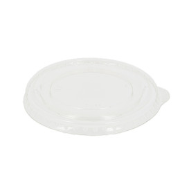 Plastic PET Deksel Kristal Plat Ø9,5cm voor PLA en PET bekers (100 stuks)