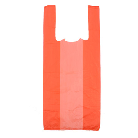 Plastic T-shirt tas rood 35x50cm (200 stuks) 