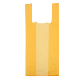 Plastic T-shirt tas oranje 35x50cm 