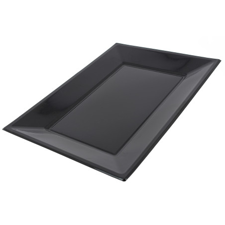 Plastic dienblad zwart 33x22,5cm (3 stuks) 