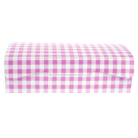 Papier bakkerij doos roze 17,5x11,5x4,7cm 250g (360 stuks)