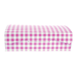 Papier bakkerij doos roze 18,2x13,6x5,2cm 500g (250 stuks)