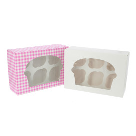 Papieren Cake vorm zak 6 Slot wit 24,3x16,5x7,5cm (20 stuks) 