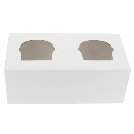 Papieren Cake vorm zak 2 Slot wit 19,5x10x7,5cm (20 stuks) 