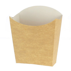 Papieren Container voor frietenkraft klein maat 8,2x2,2x9cm (25 stuks) 