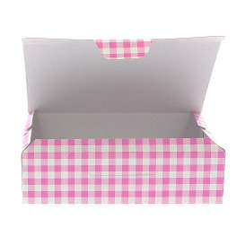 Papier bakkerij doos roze 17,5x11,5x4,7cm 250g (360 stuks)