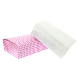 Papier bakkerij doos roze 17,5x11,5x4,7cm 250g (360 stuks)