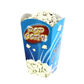 Papieren Popcorn doosje medium maat 90gr 7,8x10,5x18cm (25 stuks) 