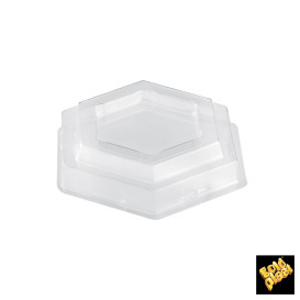 Plastic PET Deksel voor Proeving plastic kom "Tulip" Dessert transparant 65 ml (1000 stuks)