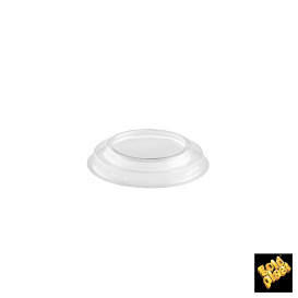 Plastic PET Deksel voor Plastic Proeving beker "Maxi" Kegel vormig transparant 100ml (25 stuks) 