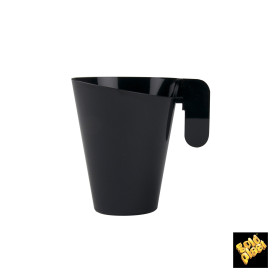 Plastic beker "Design" zwart 155ml (144 stuks)