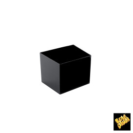 Proeving plastic kom PS "Cube" zwart 60 ml (15 stuks) 