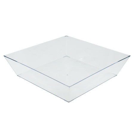 Plastic dienblad transparant 25x25cm (1 stuk) 