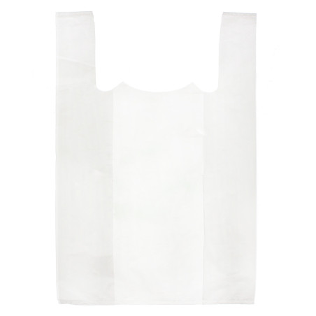 Plastic T-shirt tas wit 70x80cm (100 stuks) 