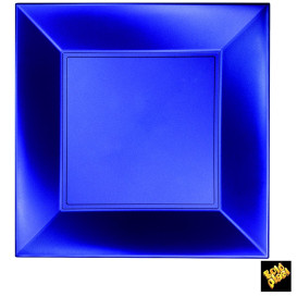 Plastic bord Plat blauw "Nice" parel PP 29 cm (144 stuks)