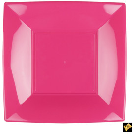 Plastic bord Plat fuchsia "Nice" PP 29 cm (12 stuks) 