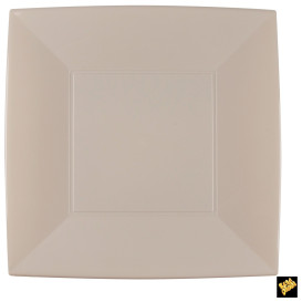 Plastic bord Plat beige "Nice" PP 29 cm (12 stuks) 