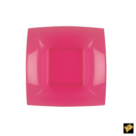 Plastic bord Diep fuchsia "Nice" PP 18 cm (300 stuks)