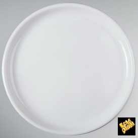 Plastic bord voor Pizza wit "Rond vormig" PP Ø35 cm (144 stuks)