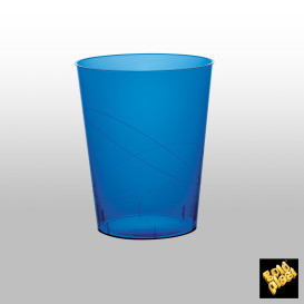 Plastic PS beker "Moon" blauw transparant 350ml (400 stuks)