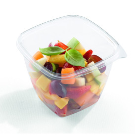 Plastic deli Container PET onverbrekelijk 1000ml 12x12x13cm (500 stuks)