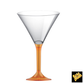 Plastic stamglas Cocktail oranje transparant 185ml 2P (20 stuks)