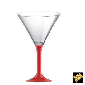 Plastic stamglas Cocktail rood 185ml 2P (200 stuks)