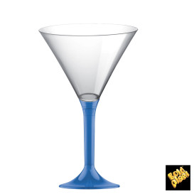 Plastic stamglas Cocktail blauw transparant 185ml 2P (200 stuks)