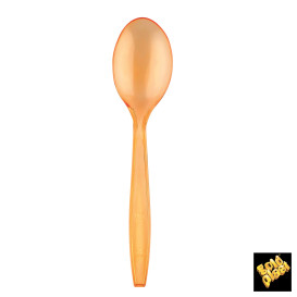 Plastic lepel  PS Premium oranje 19cm (1000 stuks)