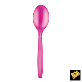 Plastic lepel  PS Premium fuchsia 19cm (1000 stuks)