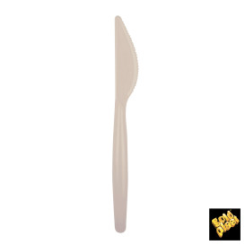 Plastic PS mes  "Easy" beige 18,5cm (500 stuks)