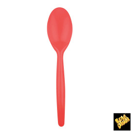 Plastic lepel  PS "Easy" rood 18,5 cm (500 stuks)