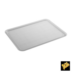 Plastic dienblad wit 37x50cm (4 stuks) 