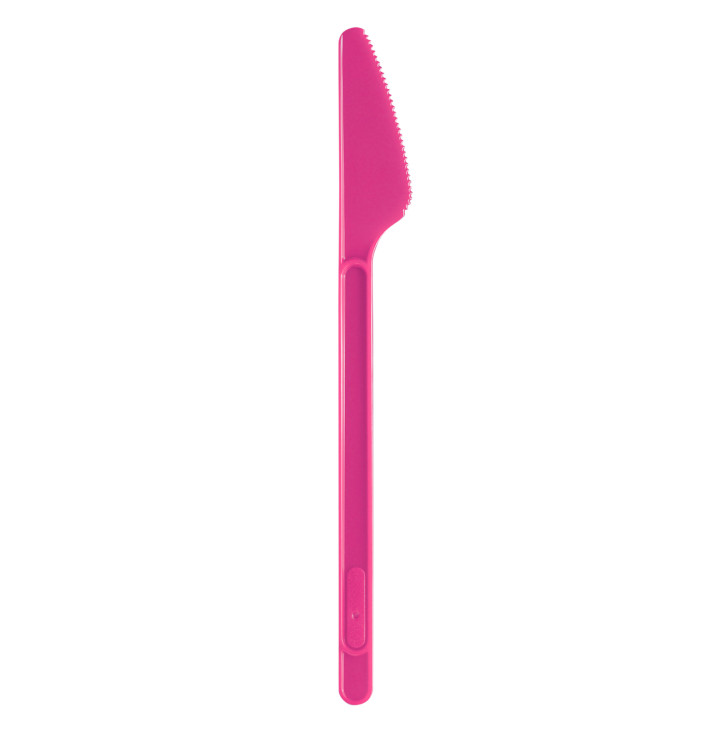 Plastic PS mes  fuchsia 17,5cm (600 stuks)