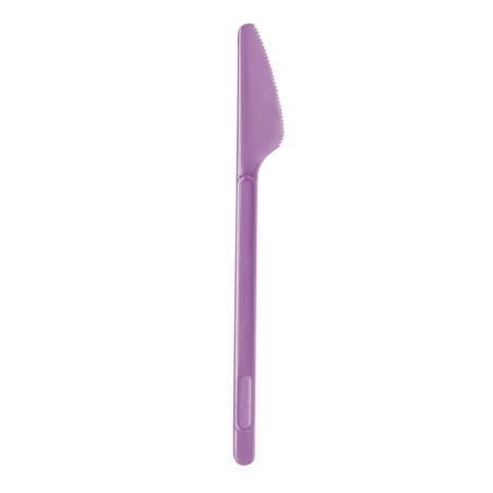 Plastic PS mes  lila 17,5cm (20 stuks) 