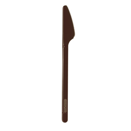 Plastic PS mes  chocolade 17,5cm (600 stuks)