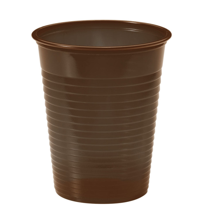 Plastic PS beker chocolade 200ml Ø7cm (1500 stuks)