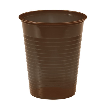 Plastic PS beker chocolade 200ml Ø7cm (1500 stuks)