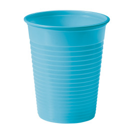 Plastic PS beker turkoois 200ml Ø7cm (50 stuks) 