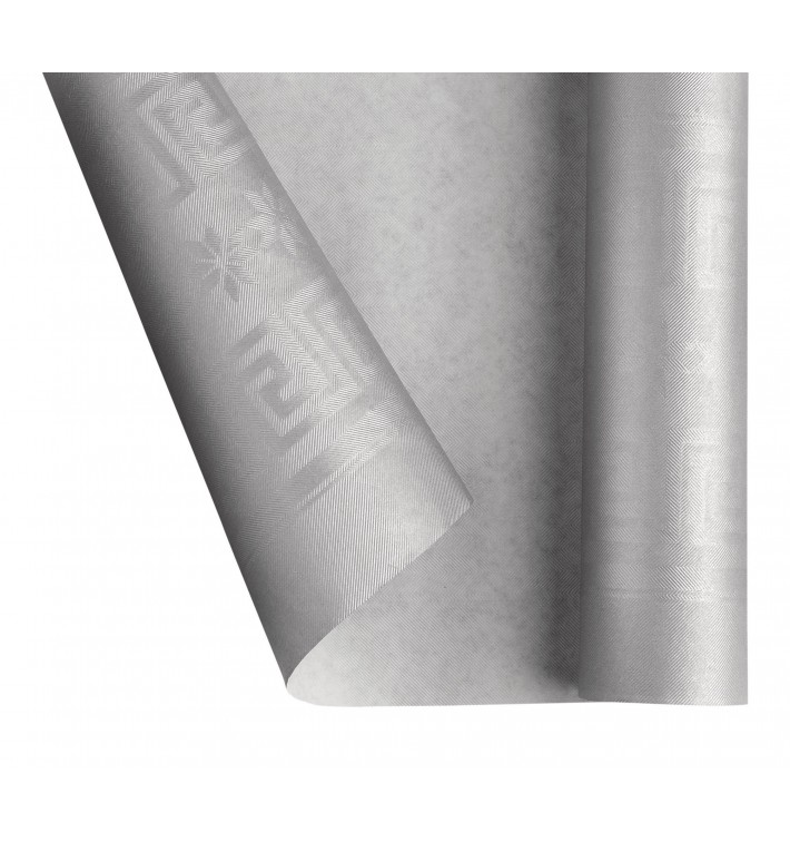 Gedeeltelijk Industrialiseren Stevenson Papieren tafelkleed rol zilver 1,2x7m (25 stuks)