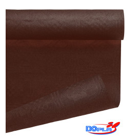 Papieren tafelkleed rol chocolade 1,2x7m (25 stuks)