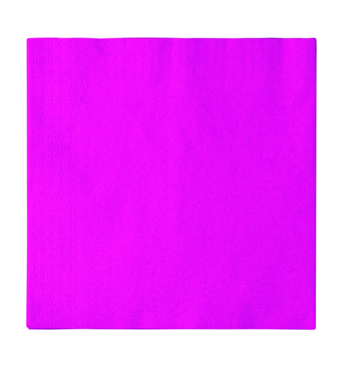 Papieren servet 2 laags fuchsia 33x33cm (50 stuks) 