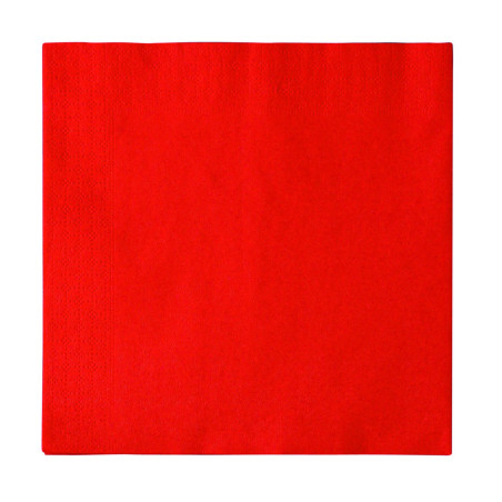 Papieren servet 2 laags rood 33x33cm (50 stuks) 