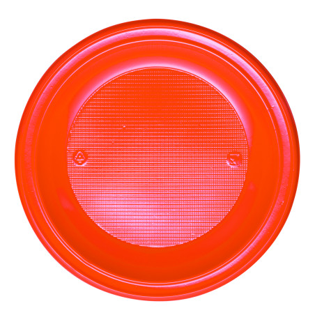 Plastic bord PS Diep oranje Ø22 cm (30 stuks) 