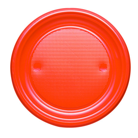 Plastic bord PS Plat oranje Ø17 cm (50 stuks) 