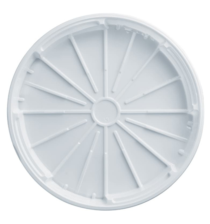 Plastic Deksel PS voor Pizza wit 32 cm (100 stuks) 