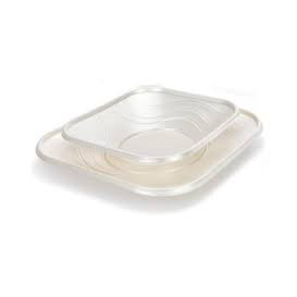 Plastic bord PP "X-Table" Vierkant parel 23 cm (120 stuks)