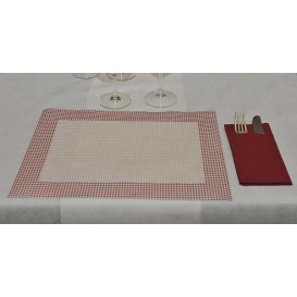 Papieren Placemats 30x40cm "Pata Gallo" bordeauxrood 50g (2500 stuks)