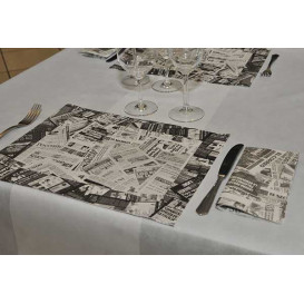 Papieren Placemats 30x40cm "Prensa" zwart 50g (2500 stuks)